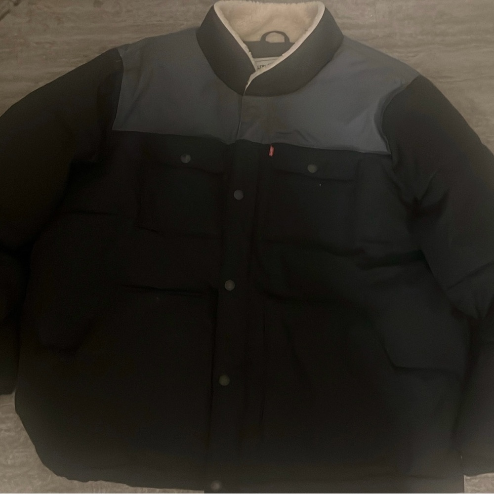 Levi's Black and Gray Puffer Jacket